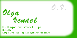 olga vendel business card